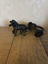 Décoration de Table - Attelage 2 Chevaux Avec Chat - Porte Ramequin
