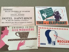 lot  4 anciens buvards