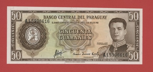 Paraguay guaranies 1952 - 10,