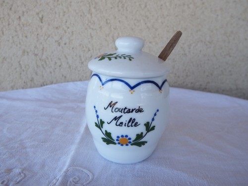 Pot moutarde maille - pot, à