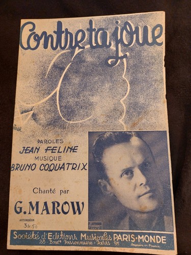Partition contre joue - ta, g