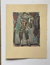 Georges ROUAULT : Arlequin, héliogravure signée 1948