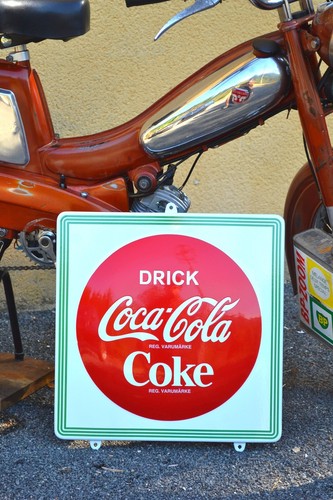 Plaque émaillée coca cola - émaillée, coca-cola