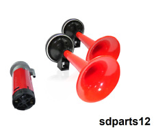 12V Klaxon 2 Trompes Universel Avec Compresseur Double Son Voiture Camion Van