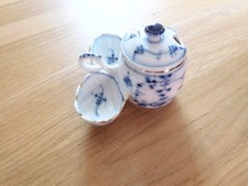 ancien moutardier, salerons en porcelaine