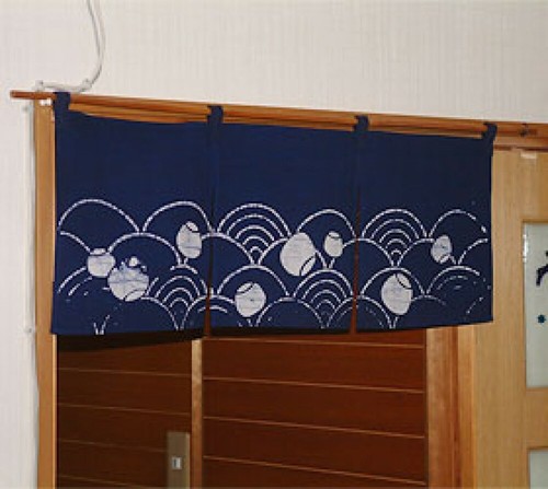 Kyoto nami vague motif noren - motif,