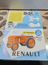 Rare brochure prospekt PROSPECTUS GAMME TRACTEUR Renault D30 Original Des 1950'S