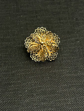 Ancien Broche En Argent Massif et vermeil