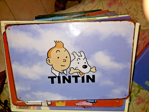 Plaque tole tintin milou - tintin, et