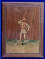 Tableau marqueterie 19ème