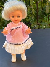 ANCIENNE  POUPEE VINTAGE ITALIENNE RATTI 29 CM MECANIQUE MARCHEUSE OK ANNEE 60