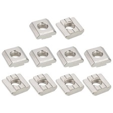 T Écrous, 30pcs Fente Boulon 3030 Série M8 Marteau Coulissant T Ecrous (Argent)
