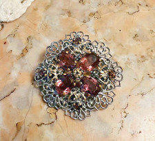 Broche Art Déco cristal