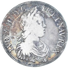 Monnaie, France, Louis XIV, Ecu, 1644, Paris, TB+, Argent, Gadoury:201, KM:144.1