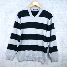 Devred pull homme taille XL gris noir 50% Merinos laine 50% acrylique jumper