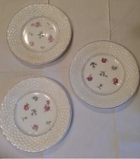 Lot 3 Assièttes Gien  1875  20 cm   fleurs