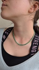 Collier émeraude facetté