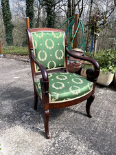 Fauteuil Restau 1815/30 en acajou en état correct.