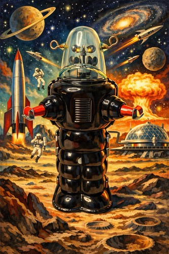 Tin robot reproduction robby - tin,