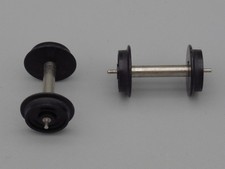 2 essieux 10.5 mm métal et roues en plastique noir - Horbny