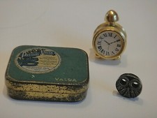 LOT BOITE VALDA -CHOUETTE ETAIN -MINI PENDULE