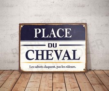 Plaque métal vintage Place du