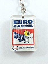 PORTE-CLES - ESSO 1960s EURO GASOIL Routiers Camions VINTAGE Garages Huiles