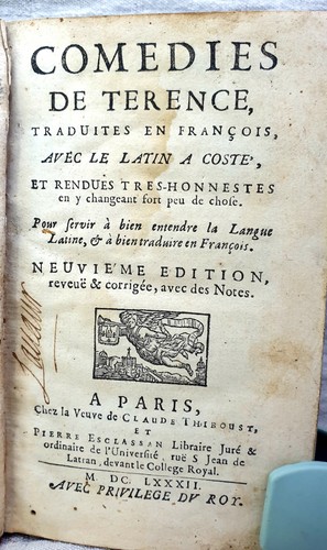 Livre ancien 1682 térence - livre, –