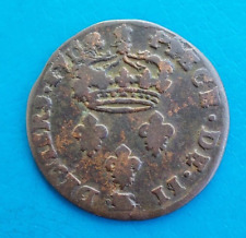 Louis XIV 2 deux II deniers de Strabourg 1708 BB Alsace