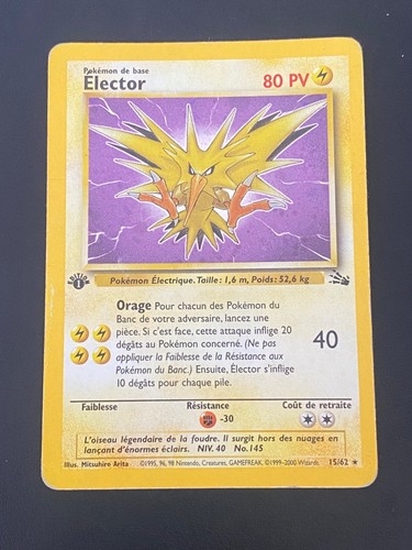 Carte pokemon elector 62 - carte, 15/62