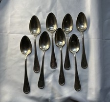 SERVICE 8 Petites Cuillères Café ARGENT APOLLO Ruban poinçon lion 18eme