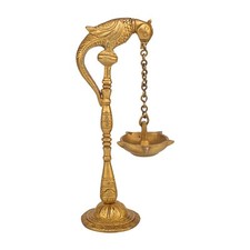 Perroquet Design Laiton Diya Lampe Idol Statue Modèle Article Cadeau Home Décor