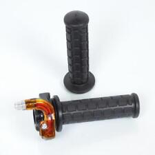 Poignée de gaz accélérateur mini Targa métal noir pour mobylette cyclomoteur