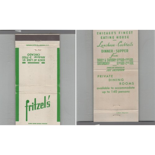 Matchbook cover fritzel - matchbook,