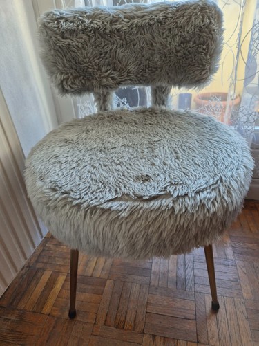 Chaise fourrure acrylique - chaise,