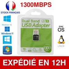 Clé wifi Usb Adaptateur Sans Fil 1300Mbps Wireless Dongle Réseau Windows Linux
