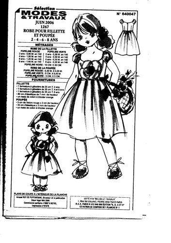 Patron enfant fille - fille,