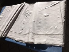 Drap brodé fil de - drap, lin