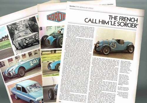 Old gordini cars history - gordini,