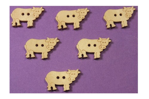 Lot boutons bois vache - boutons, :