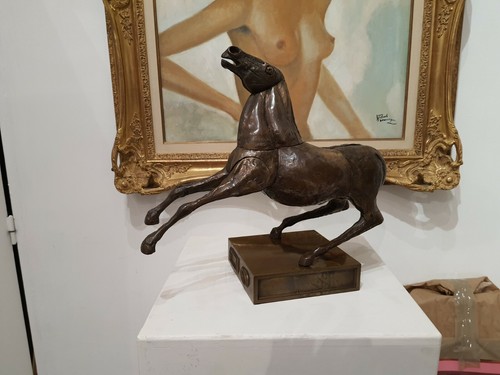 Sculpture bronze miguel - bronze,