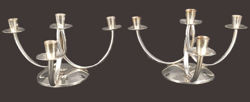 Paire bougeoirs feux - paire,