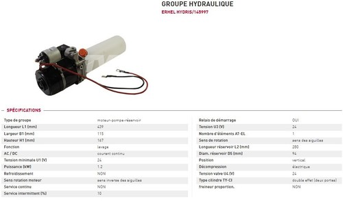 Moteur pompe hydraulique 24v - moteur,