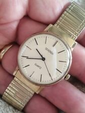 Montre Homme SEKONDA Vintage Watch 1982's Métal Doré Quartz USSR Mode Classique