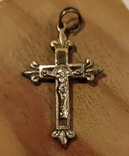 Médaille Religieuse Ancienne Crucifix Jésus Christ 