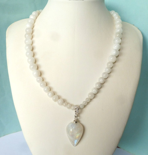Collier pierre lune - en,