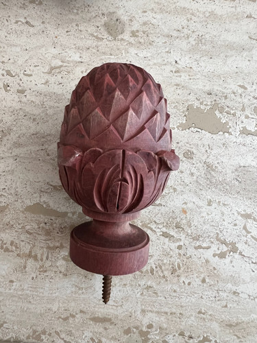 Fronton toupie boule - boule, bois