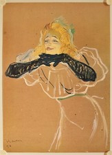 Affiche TOULOUSE LAUTREC Yvette Guilbert 1992 Exposition Grand Palais