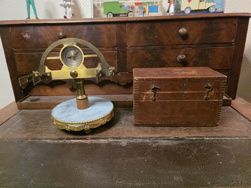 Ancien graphomètre laiton - graphomètre,