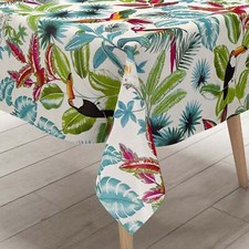 KEVKUS Nappe en Toile Cirée Nappe P8247-1 Jungle Perroquet Tucan Carré Rond Oval